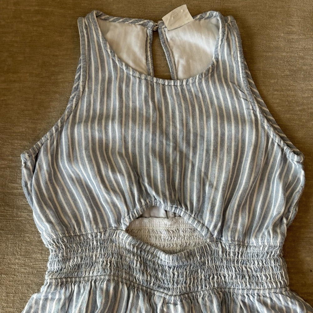 Abercrombie Kids Blue & White Striped Romper Girls Size 11/12 - Picture 3 of 10